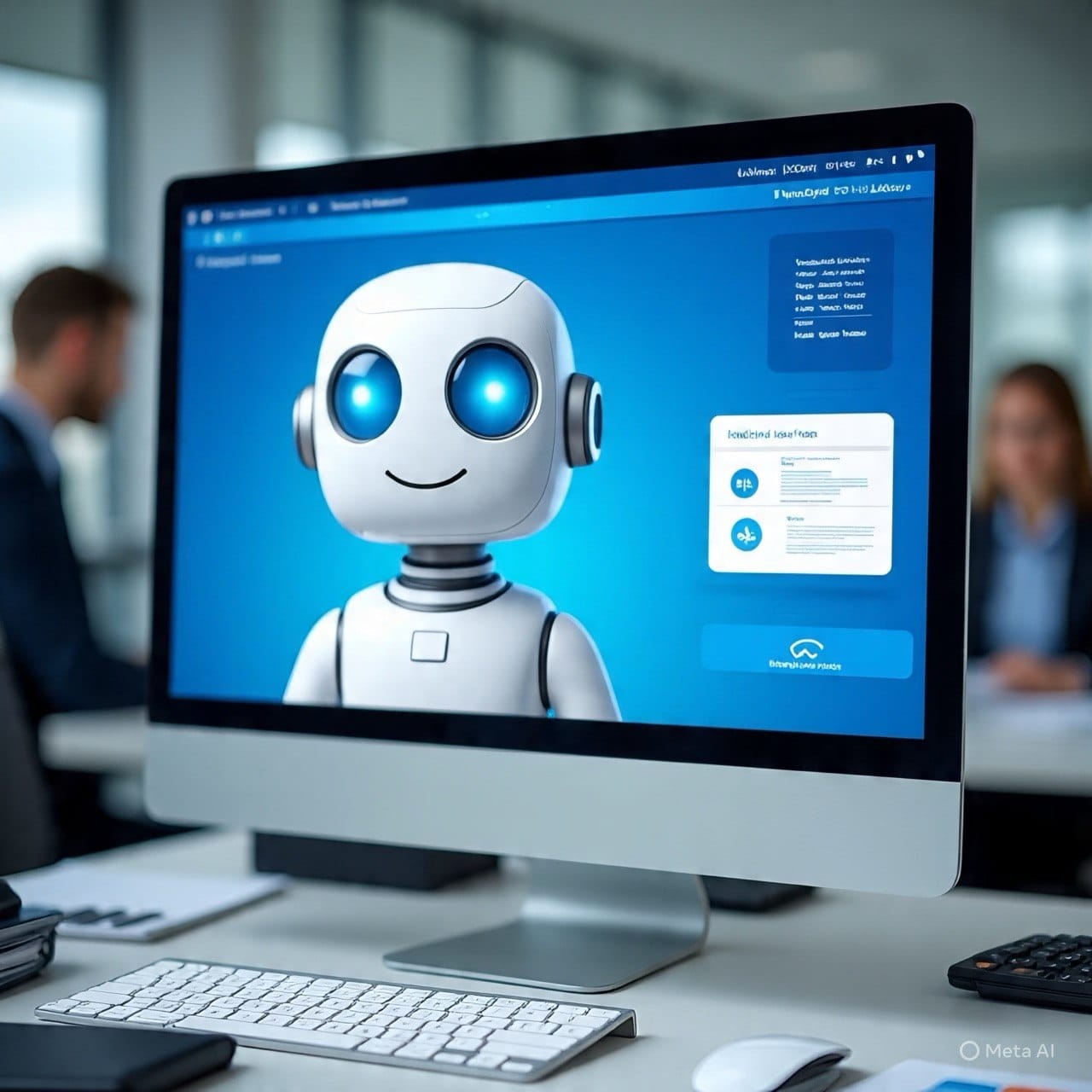 AI agent on screen managing multiple client messages across platforms.
